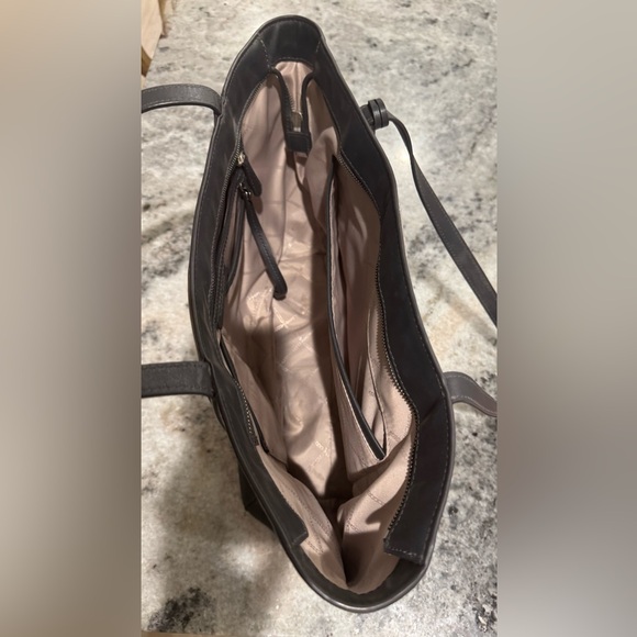 Michael Kors Back and Silver Tote with Metallic Accent - Picture 4 of 5